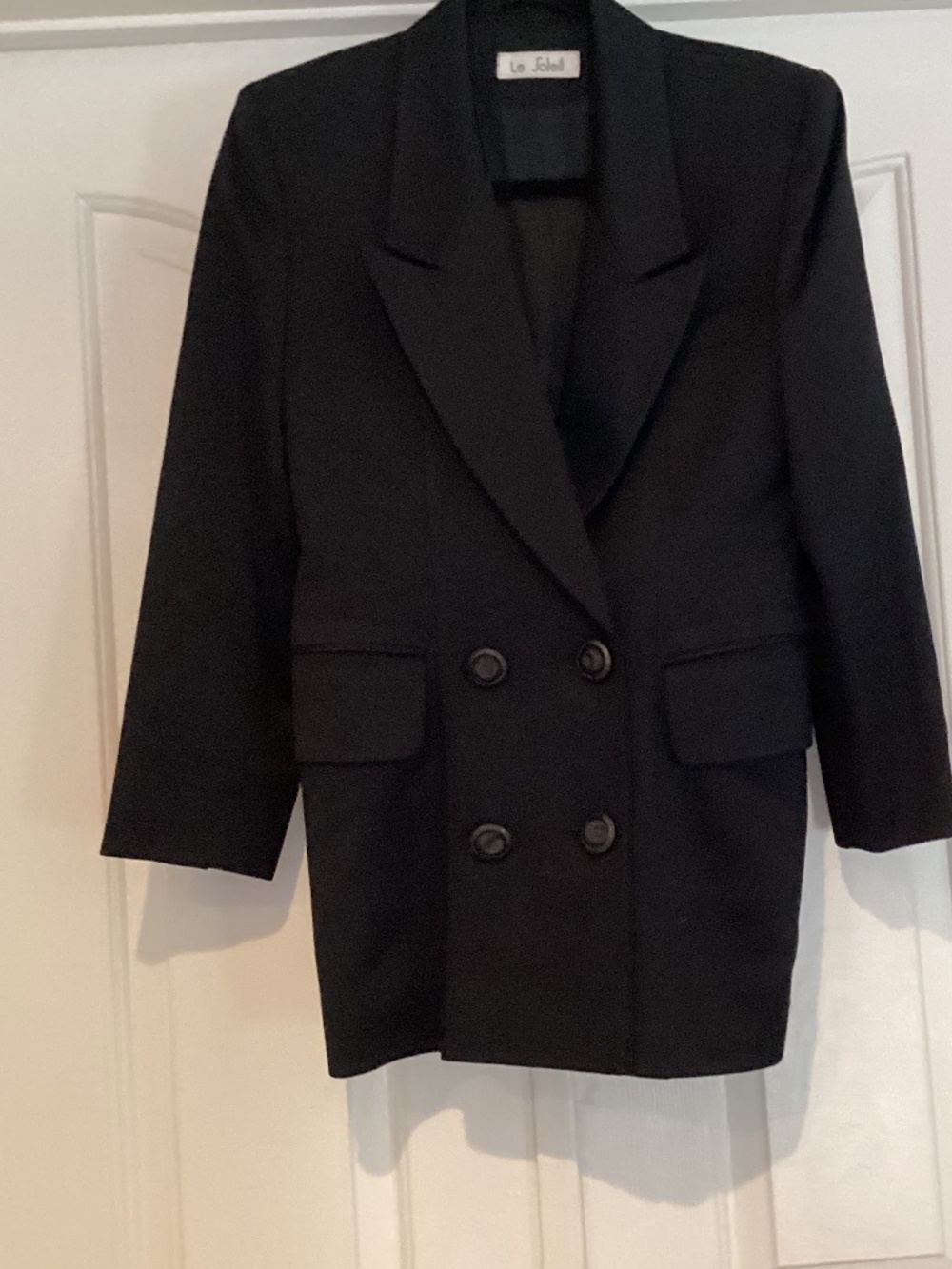 Le Soleil Women Blazer, Size Small, Color Black Preown